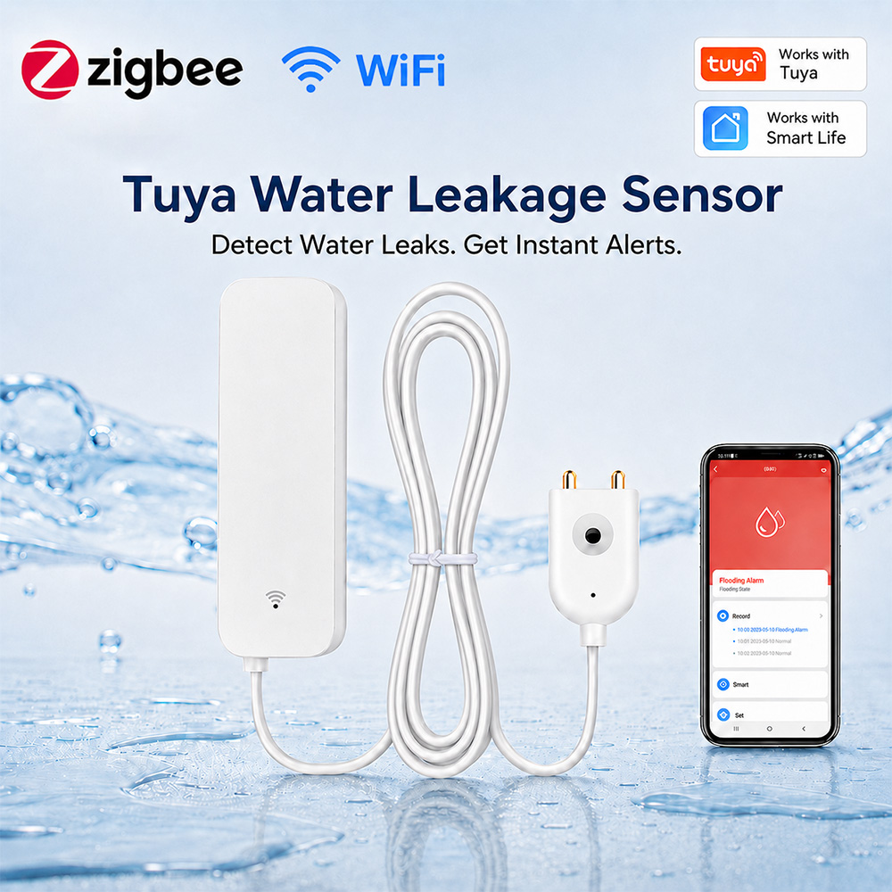 Smart Home Web - ZigBee WiFi Water Leak Sensor Flood