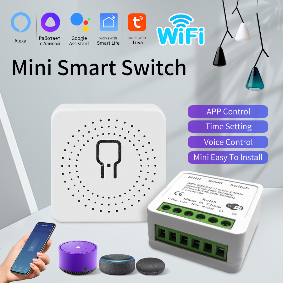 Smart Home Google - 16A 20A Tuya Smart WiFi Switch
