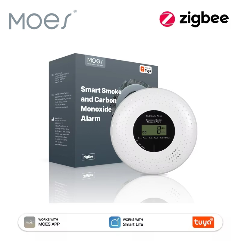 Smart Smoke Detector - MOES Tuya ZigBee Smoke and Carbon