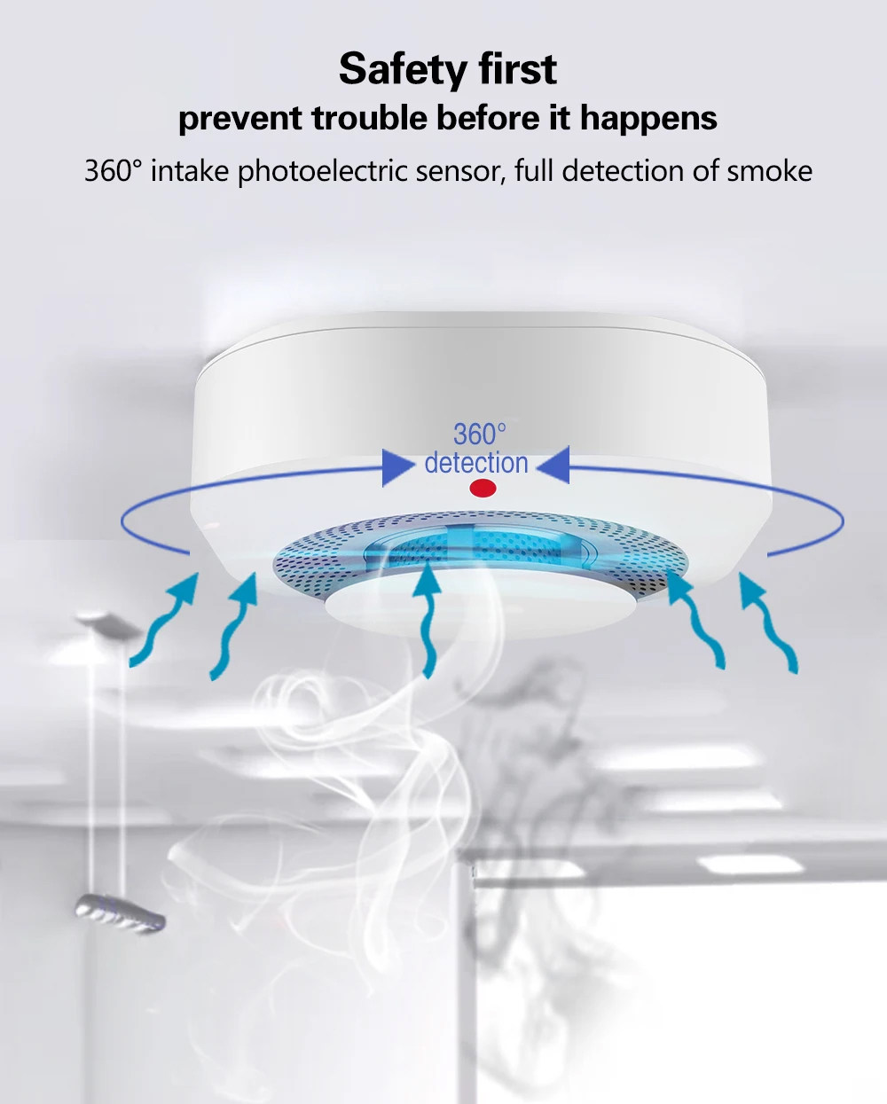 Tuya Zigbee WiFi Smart Smoke D - огляд і ціна Smart Smoke Detector