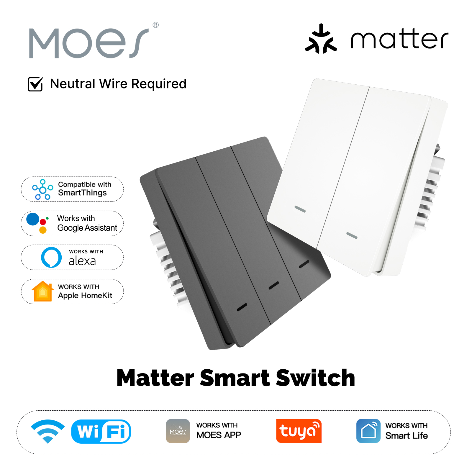 MOES Matter Tuya WiFi Smart Li - огляд і ціна Smart Home Hub Apple