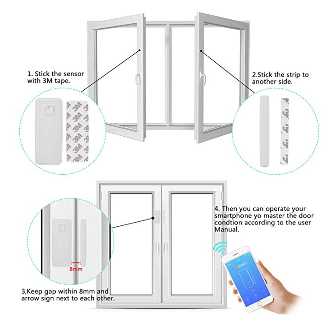 Tuya Smart WiFi Door Sensor Wi - огляд і ціна Smart Home Notifications