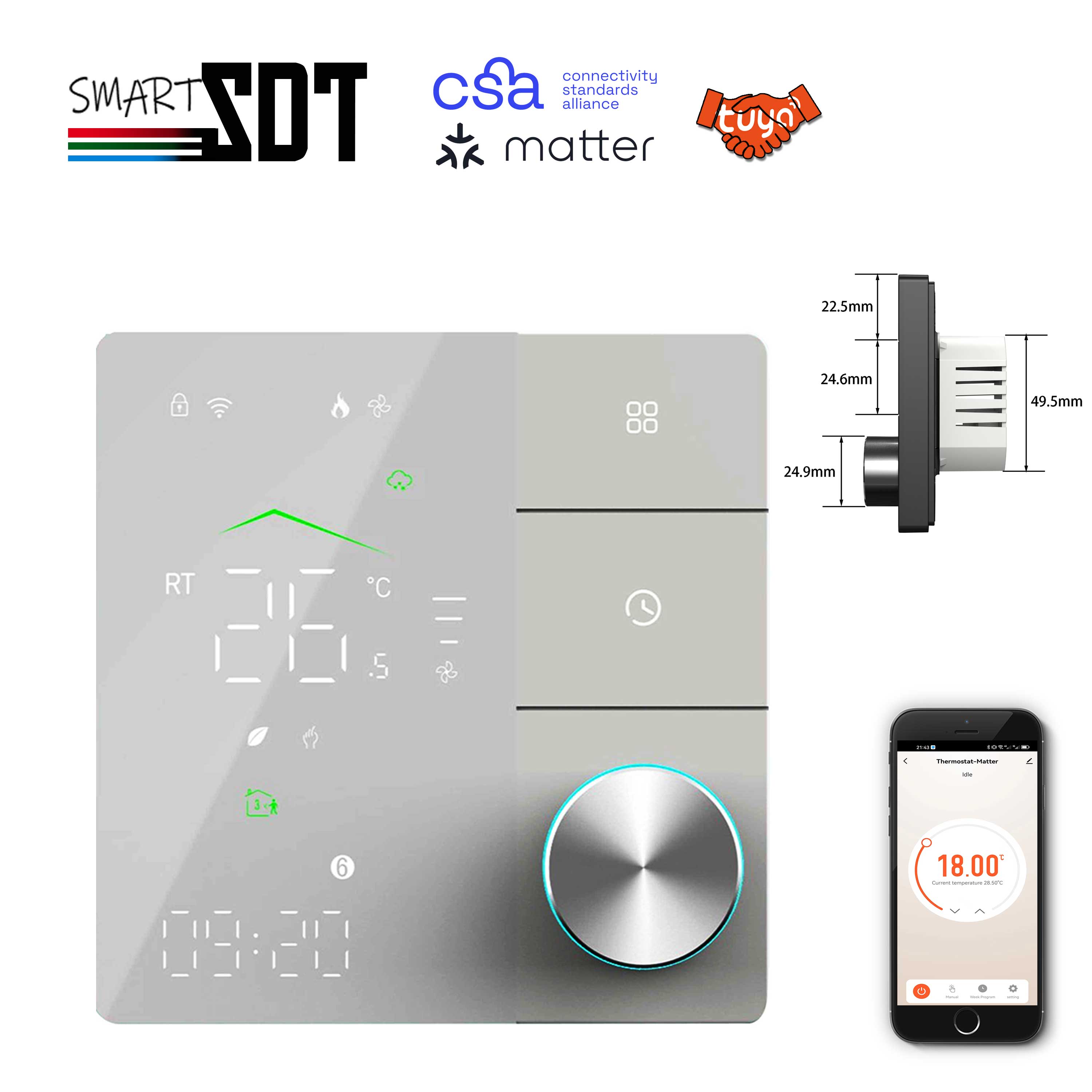 24V 110V 220V Heating Thermost - огляд і ціна Smart Home Hub Apple