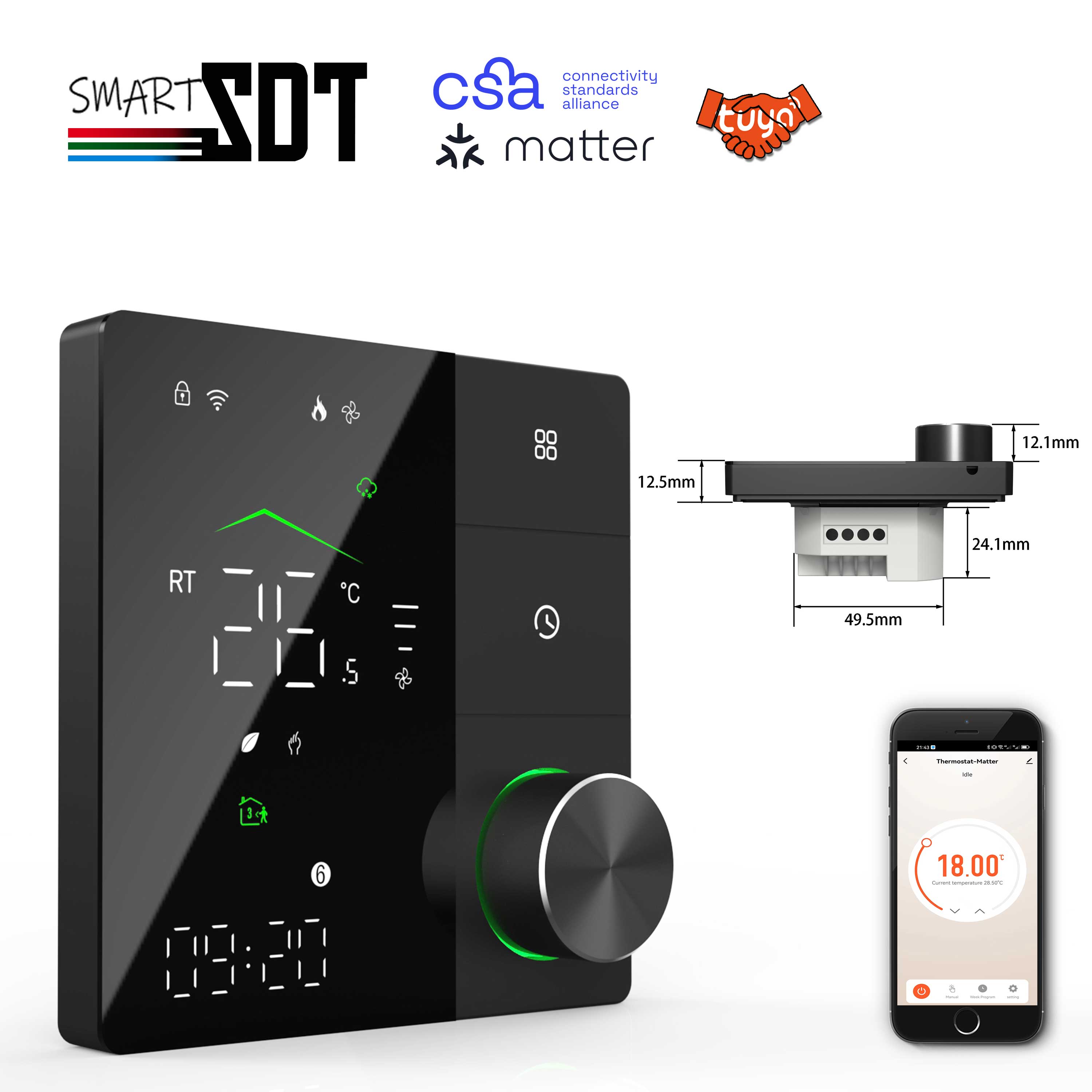 24V 110V 220V Heating Thermost - огляд і ціна Smart Home Hub Apple