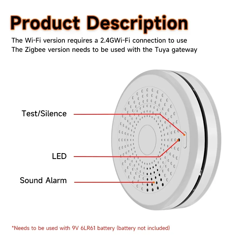 2-in-1 Zigbee Smoke CO Detecto - огляд і ціна Smart Home Notifications