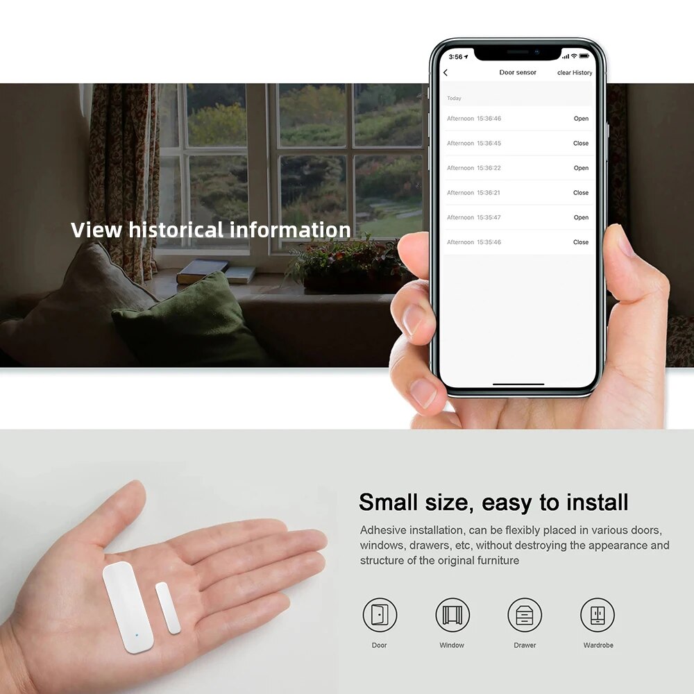ONENUO Tuya Smart WiFi Door Se - огляд і ціна Smart Home Notifications
